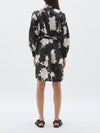 printed gathered slv dress