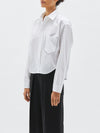 cropped boxy cotton shirt