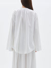 cotton gathered cape shirt