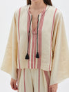 stripe linen tunic top