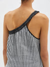 stripe one shoulder tank