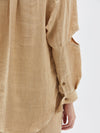 linen button detail shirt