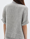 linen melange tunic top