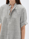 linen melange tunic top