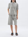 linen melange tunic top