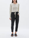 dble jsy contrast tapered pant