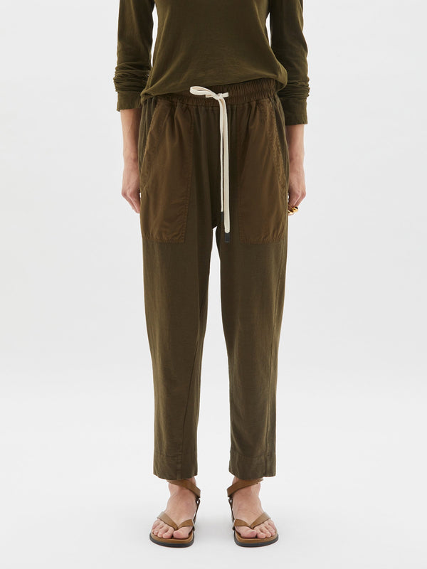 dble jsy contrast tapered pant