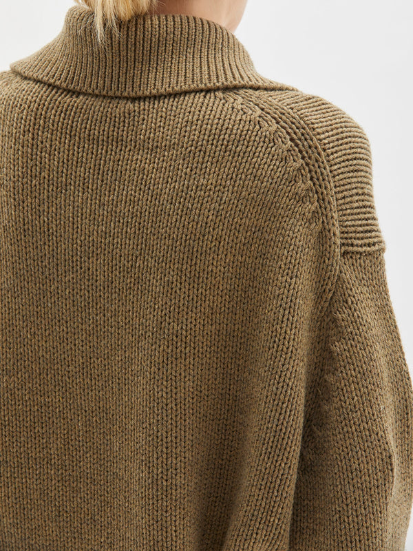 oversized polo neck knit