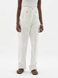 brushed cotton utility pant