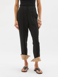 crepe bandless crop pant