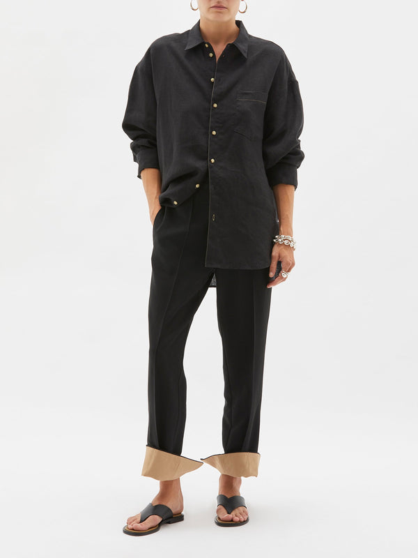 classic linen oversized shirt