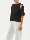 cut out detail s/s t.shirt