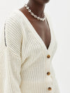 ribbed waisted cardigan