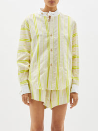 stripe grosgrain shirt