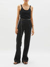 viscose crepe split hem pant