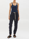 stretch twill track pant