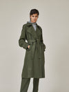 wool linen relaxed trench