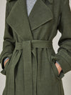 wool linen relaxed trench