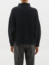 melange chunky turtleneck knit