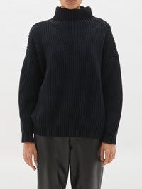 melange chunky turtleneck knit