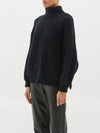 melange chunky turtleneck knit