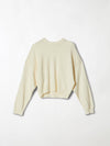 bassike batwing cashmere crew knit in white