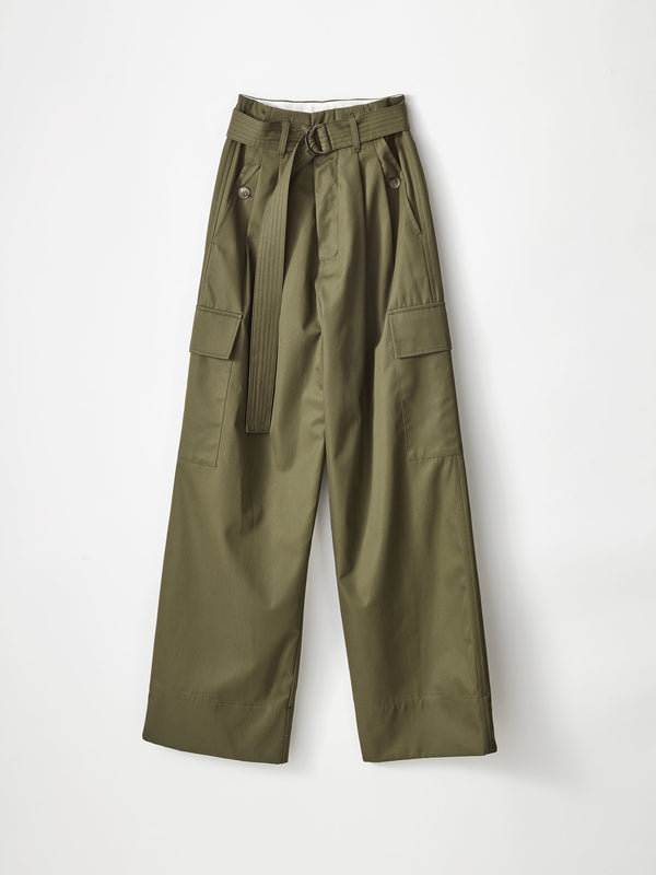 belted plt front utility pant