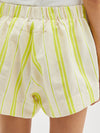 stripe grosgrain flared short