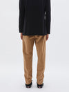 bassike brushed cotton pant in tan