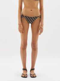 printed tie bikini bottom