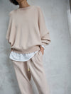 bassike oversized cashmere knit in stone