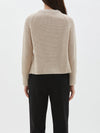 bassike chunky cropped crew neck knit in pale-pink