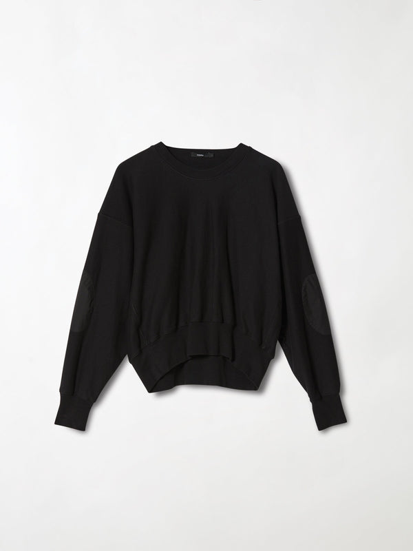 bassike classic crew sweat in black