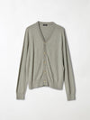 bassike cotton cashmere cardigan in grey-marl