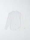 bassike cotton gather detail shirt in white