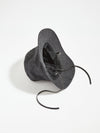 bassike felt bucket hat in charcoal