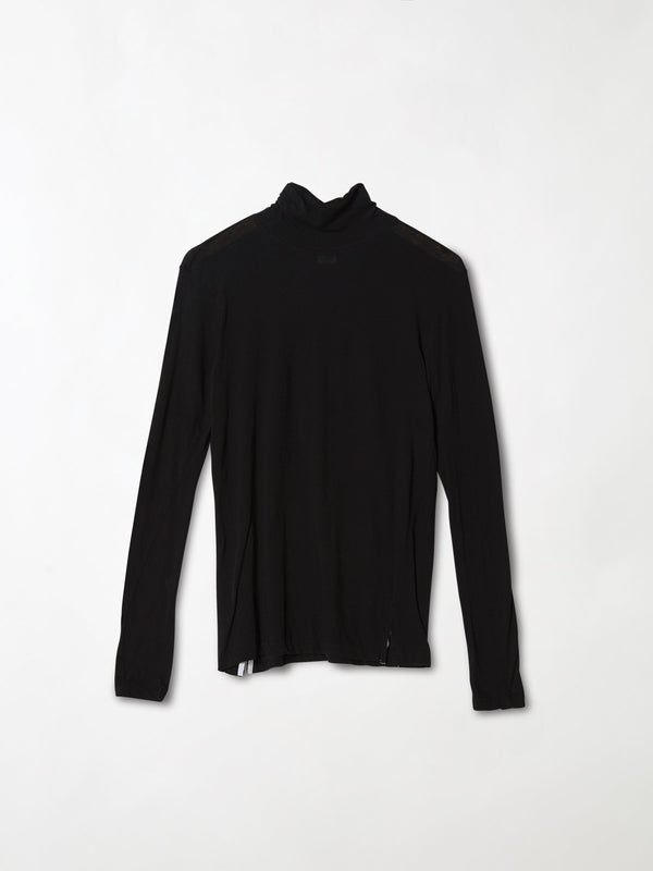 fitted funnel neck l/s t.shirt