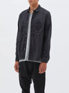 bassike fleck shirt in vintage-black