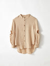 linen button detail shirt