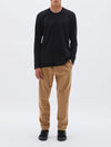 bassike brushed cotton pant in tan