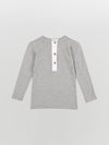 mini rib placket long sleeve t.shirt