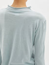 raised neck slim l/s t.shirt