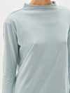 raised neck slim l/s t.shirt