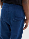 washed denim gusset pant