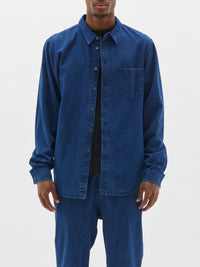 washed denim shirt