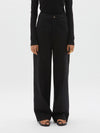 stretch twill wide leg pant