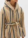 textured stripe wadded jacket