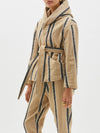 textured stripe wadded jacket