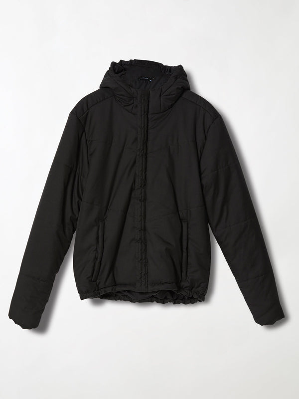 bassike puffer jacket in black