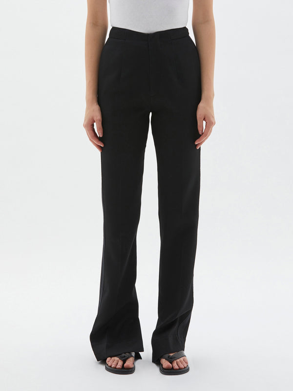 viscose crepe split hem pant